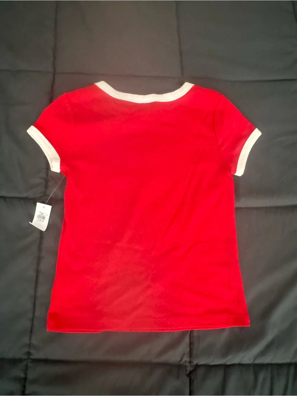 Old Navy Red Ringer Tee with White 'NY' Graphic